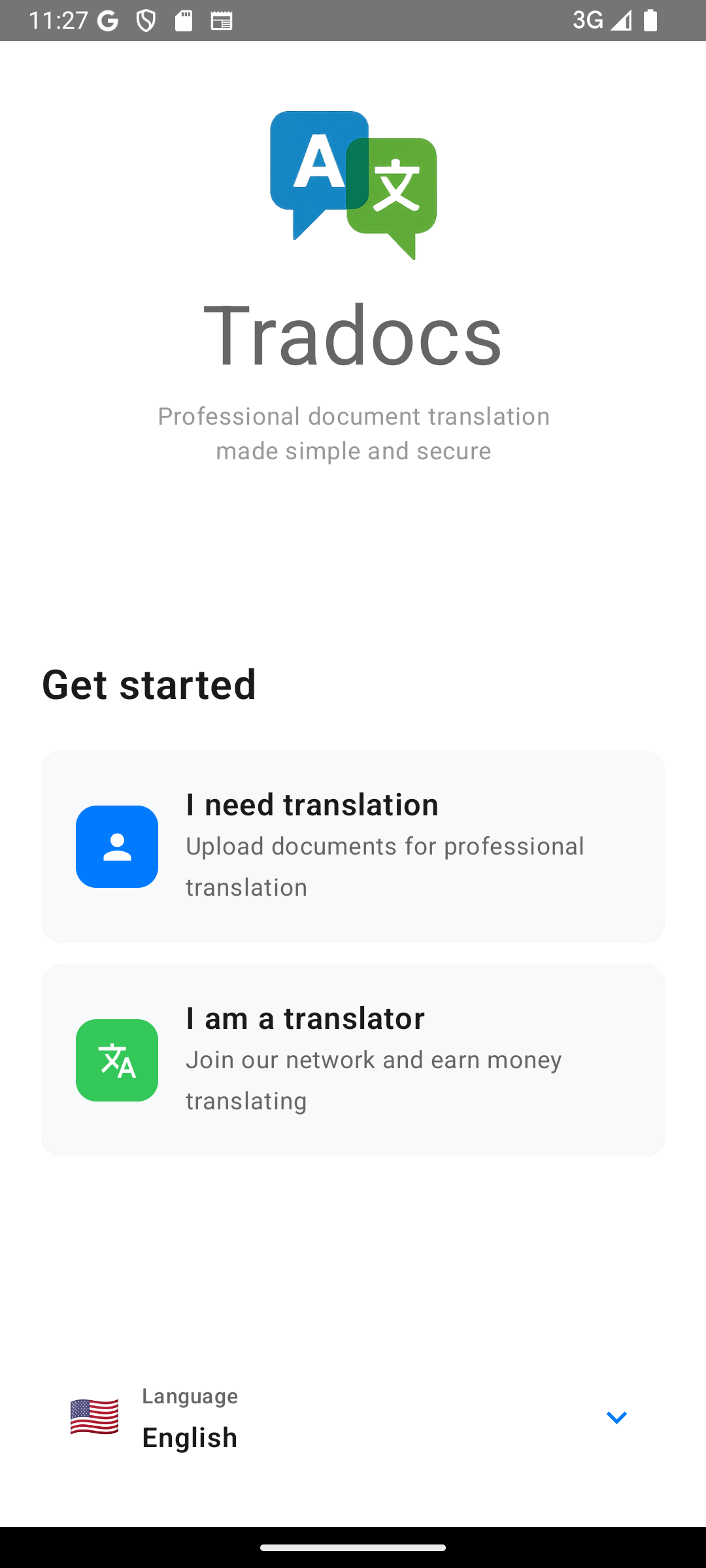 Tradocs Mobile App Second Screen